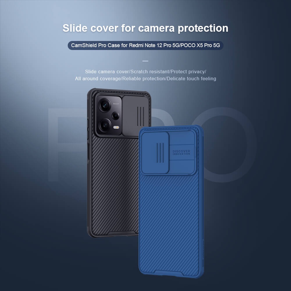 NILLKIN CamShield Pro Negro para Redmi Note 12 Pro 5G / POCO X5 Pro 5G