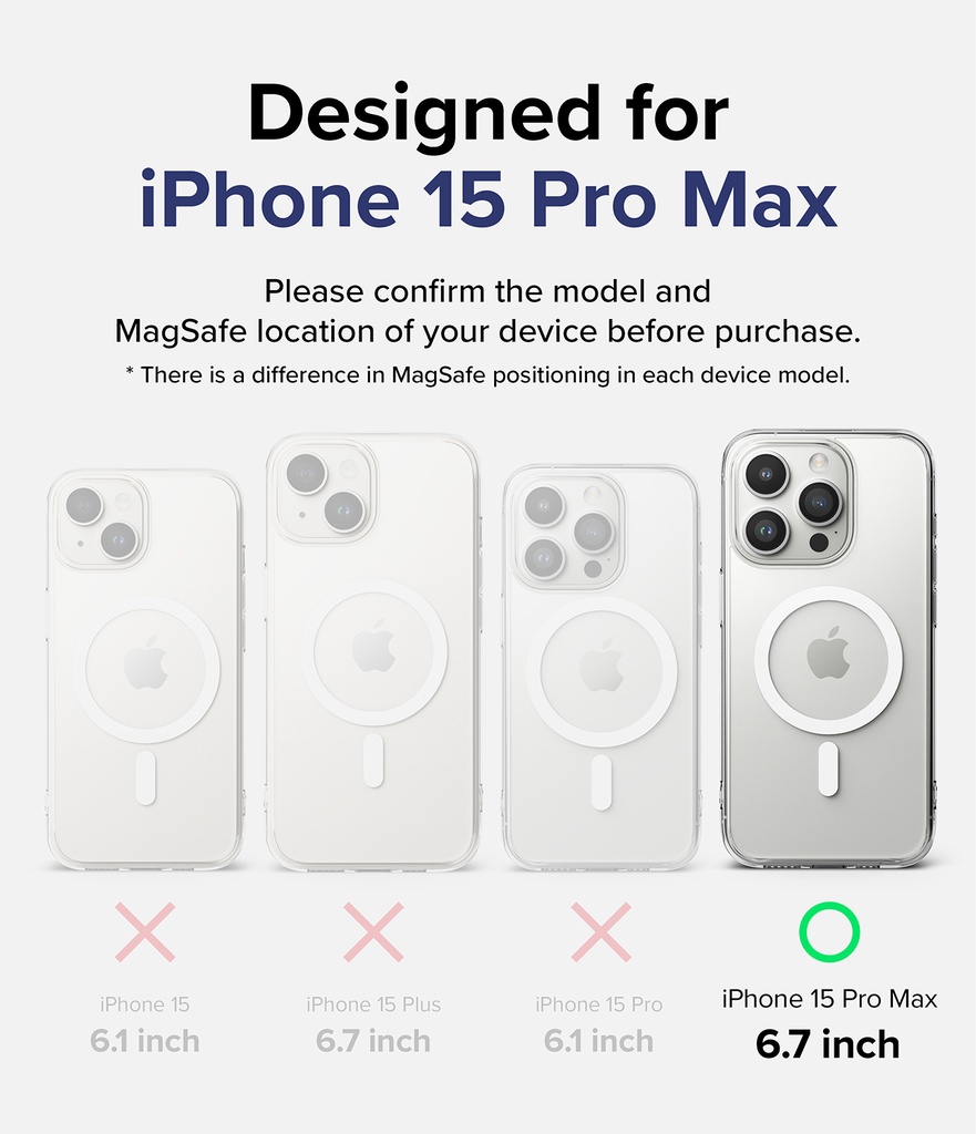 RINGKE Fusion Magnetic Clear para Apple iPhone 15 Pro Max