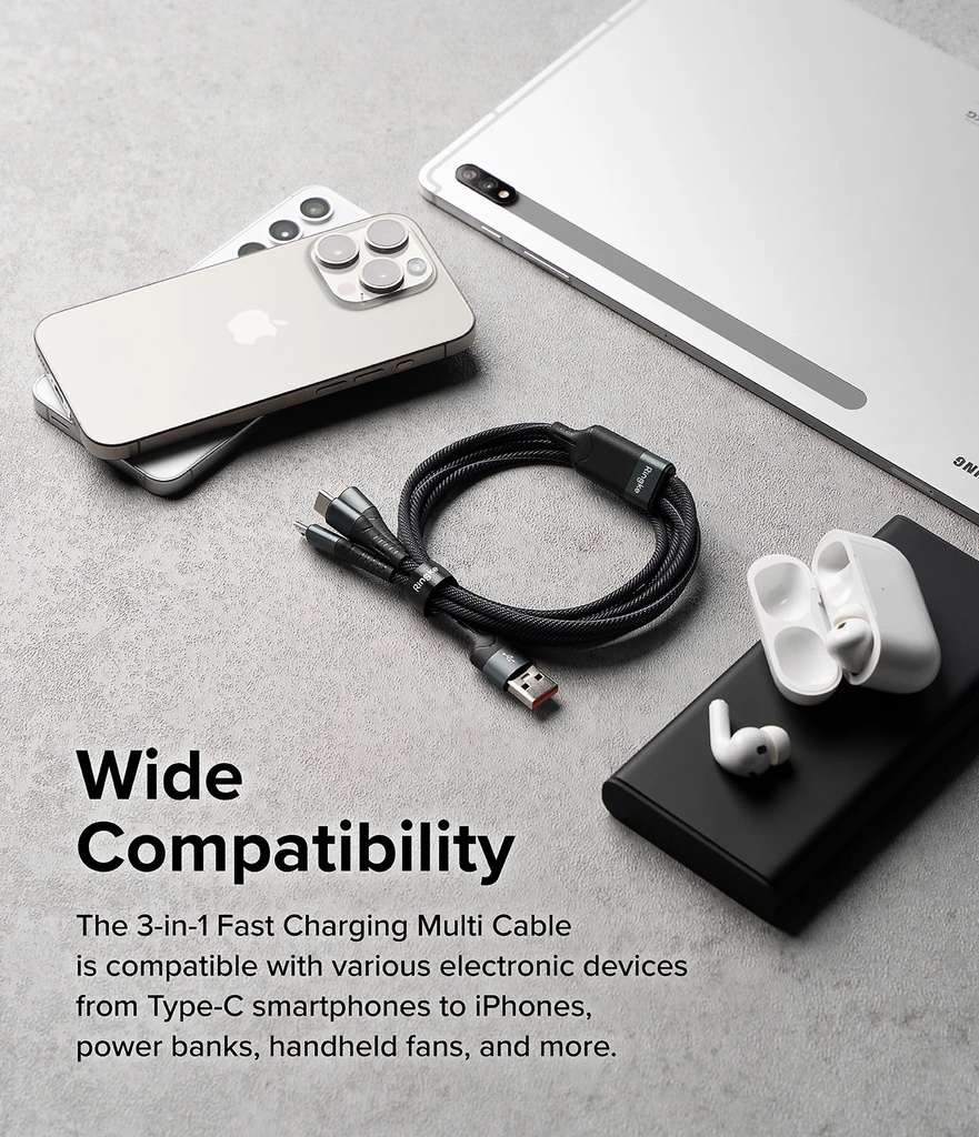 Ringke 3-in-1 Fast Charging Multi Cable