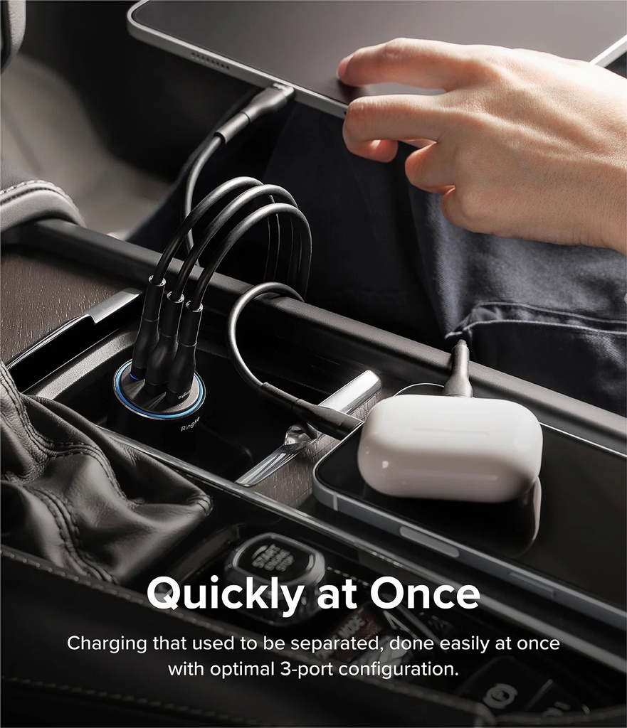 Ringke 3 Port Car Fast Charger