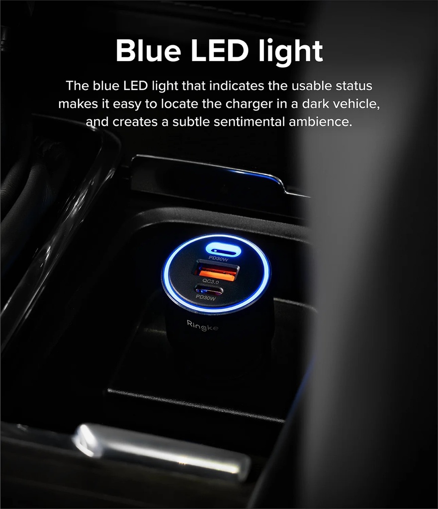 Ringke 3 Port Car Fast Charger