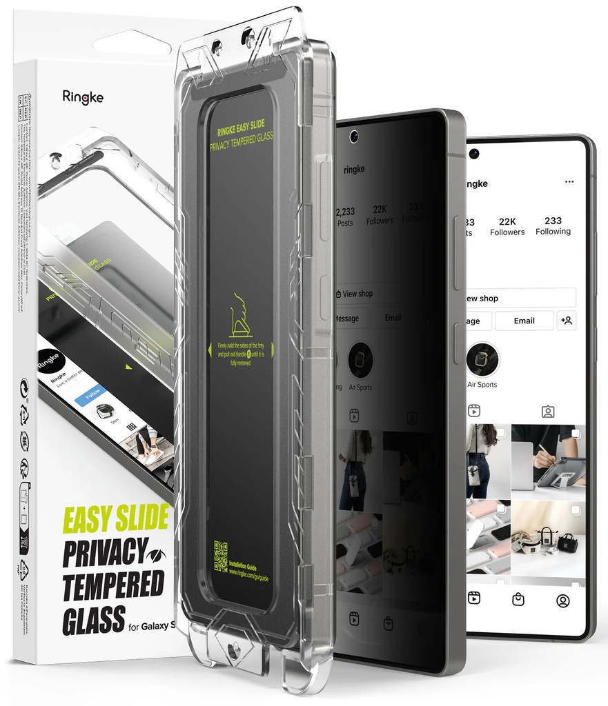Samsung Galaxy S25 Ultra | Vidrio Templado Ringke Easy Slide Privacy (pack de 2)