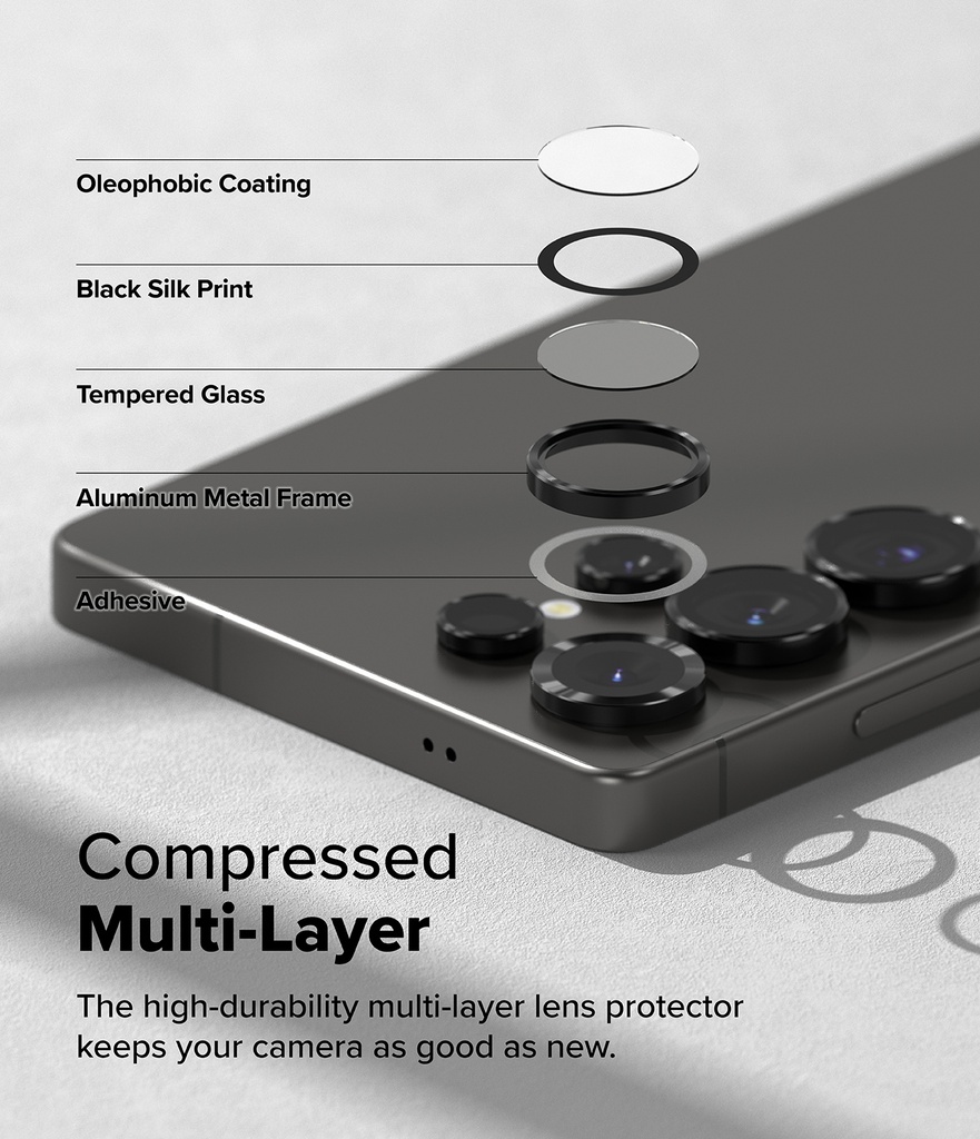 Samsung Galaxy S25 Ultra | Vidrio Templado Ringke Camera Lens Frame Glass (pack de 2)