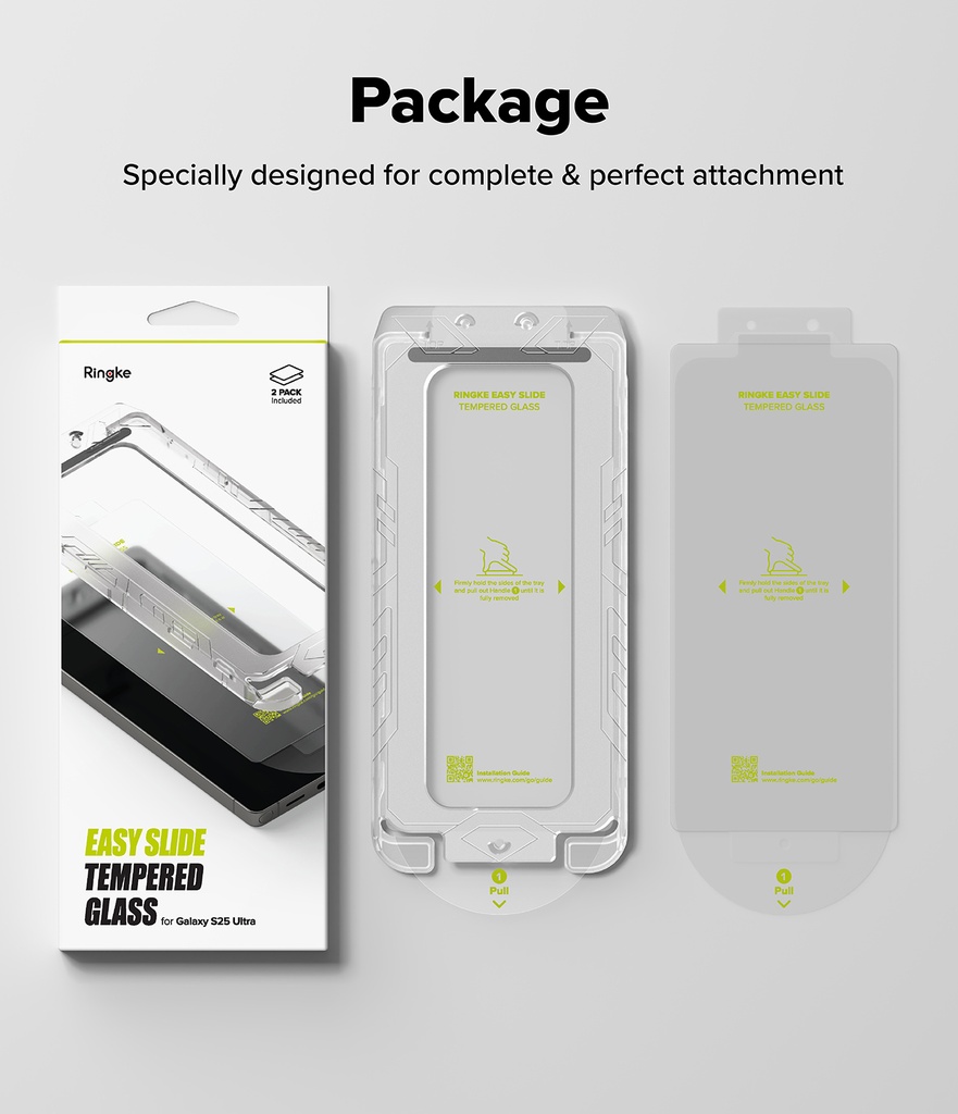 Samsung Galaxy S25 Ultra | Vidrio Templado Ringke Easy Slide (pack de 2)