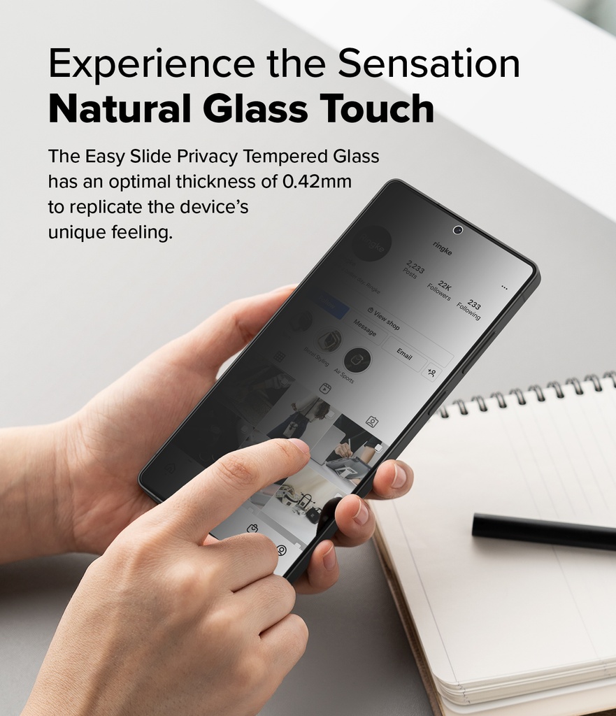 Samsung Galaxy S25 Ultra | Vidrio Templado Ringke Easy Slide Privacy (pack de 2)