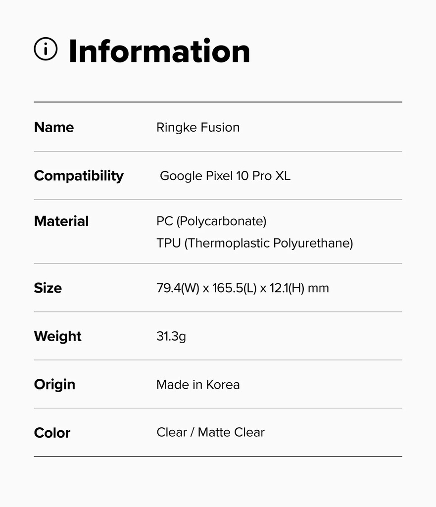 Google Pixel 10 Pro XL | Funda Ringke Fusion