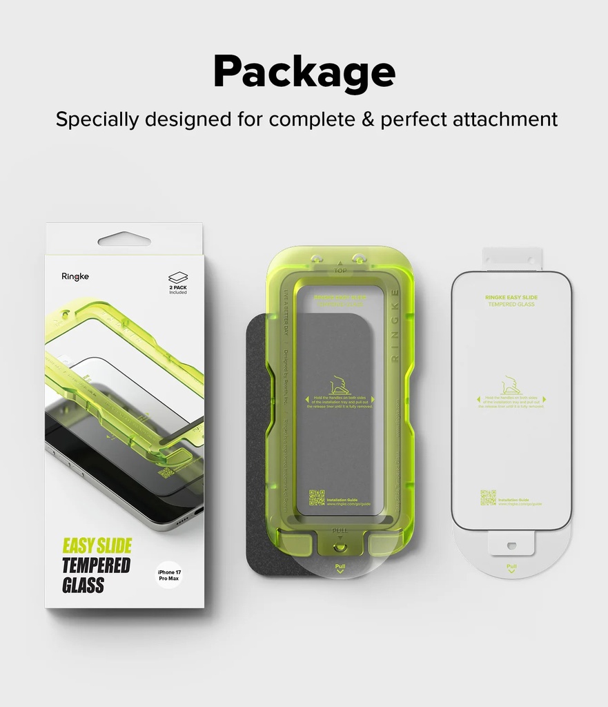 Apple iPhone 17 Pro Max | Vidrio Templado Ringke Easy Slide (pack de 2)