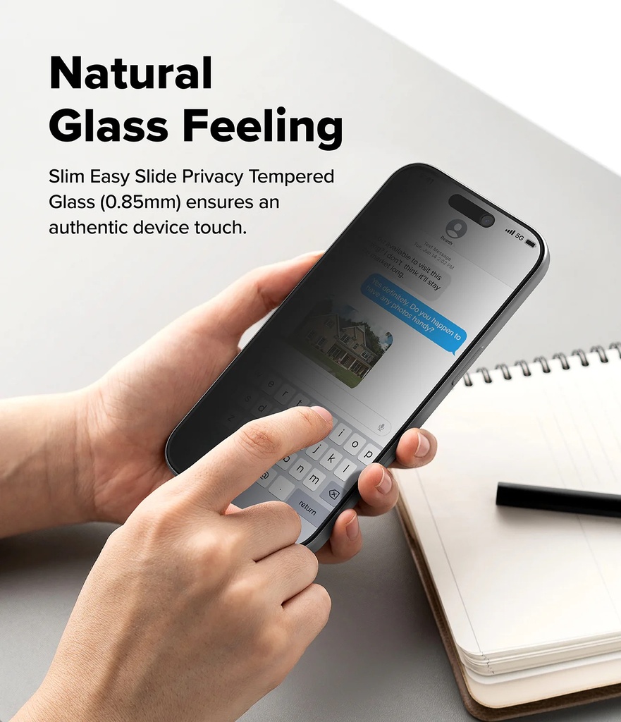 Apple iPhone 17 Pro Max | Vidrio Templado Ringke Easy Slide Privacy (pack de 2)
