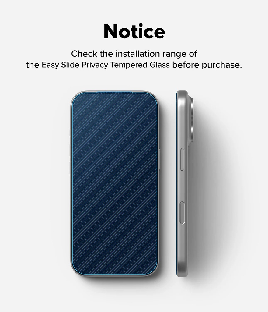 Apple iPhone 17 Pro Max | Vidrio Templado Ringke Easy Slide Privacy (pack de 2)