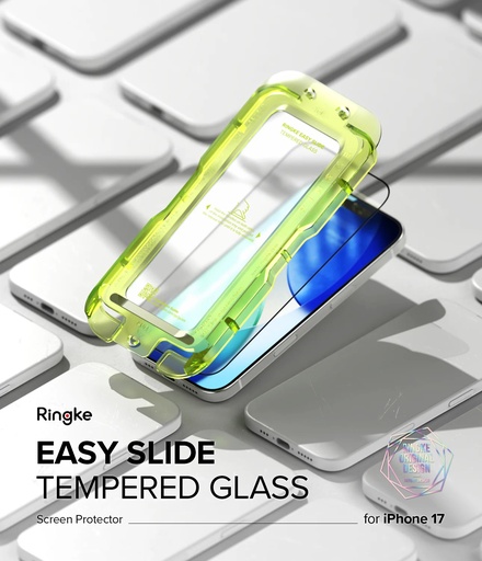 [RE-ESTG-AI17] Apple iPhone 17 | Vidrio Templado Ringke Easy Slide (pack de 2)